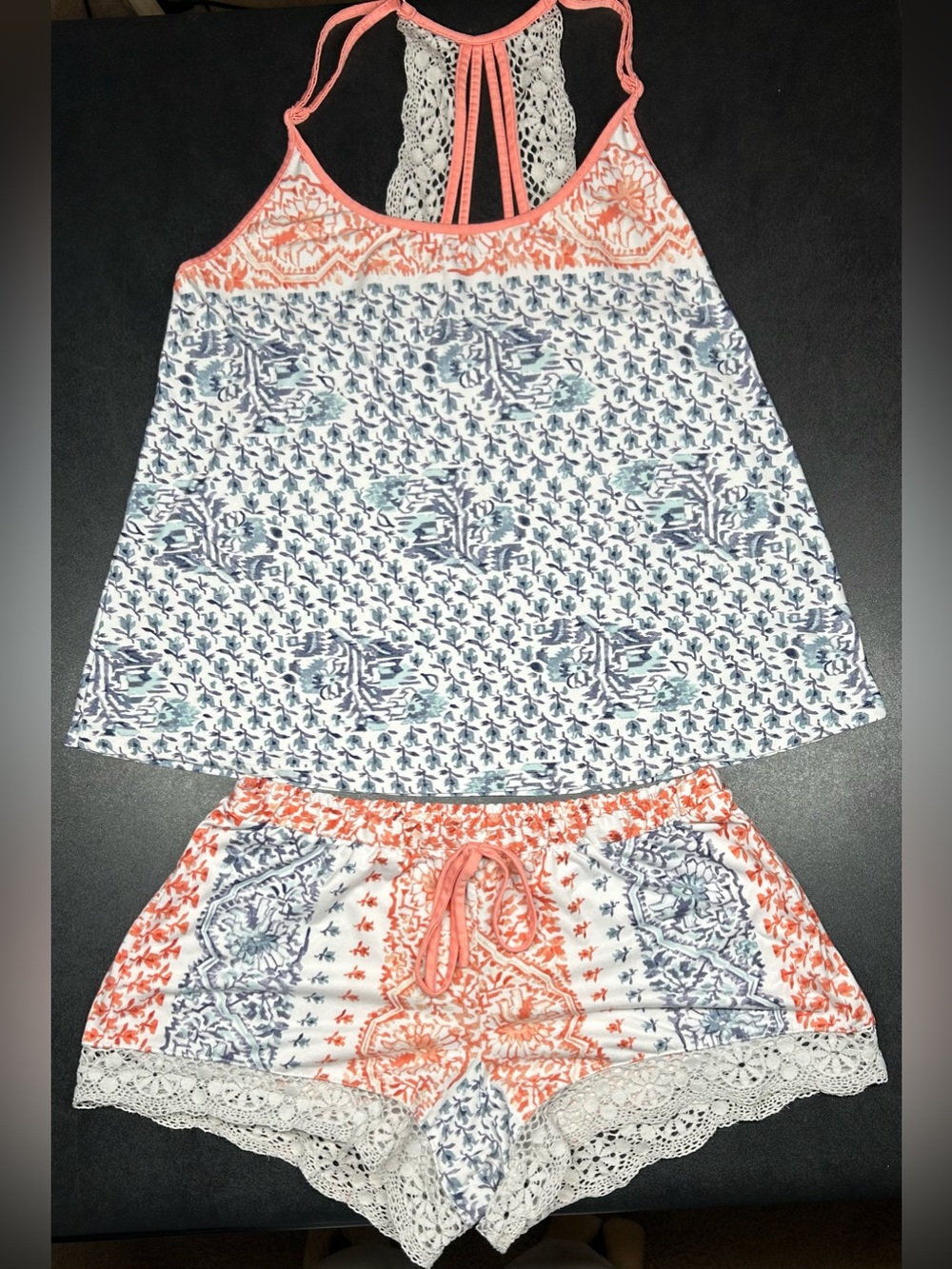 In Bloom by Jonquil Women's Size S Tapestry Knit Pajama Shorts Set